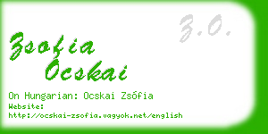 zsofia ocskai business card